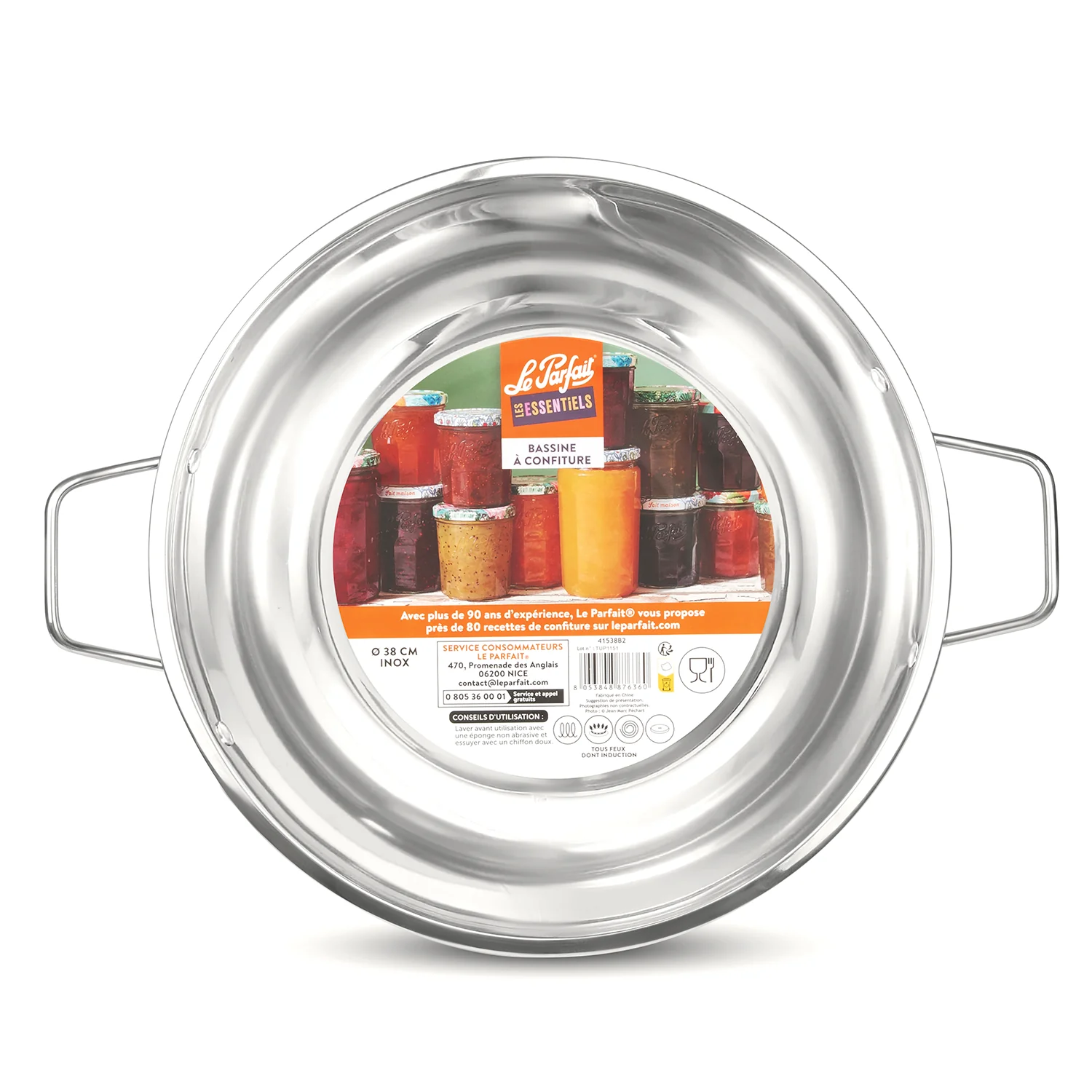 38cm stainless steel jam bowl - 9L - All lights - Le Parfait ~ Essentials - Image 2
