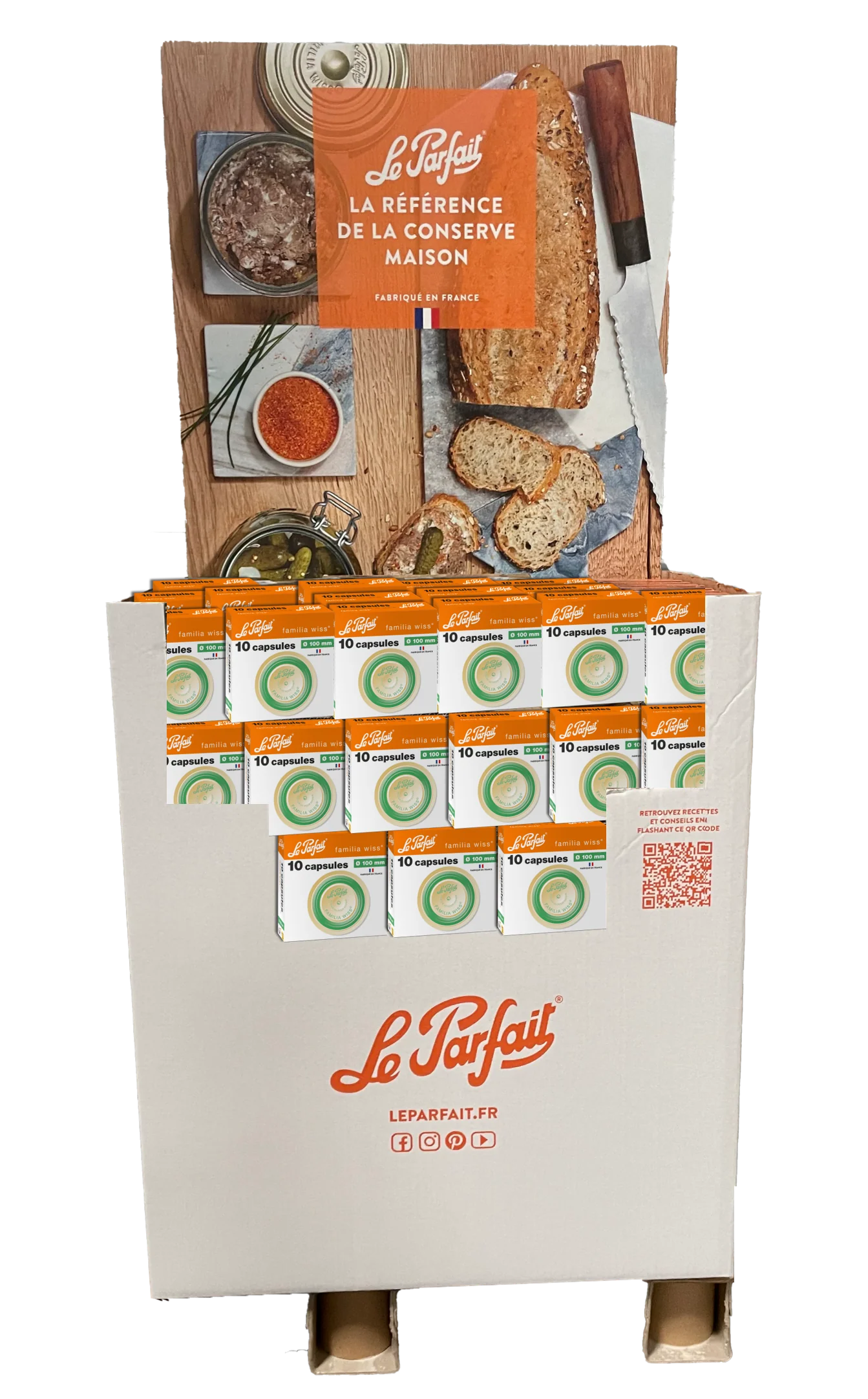 Box 228 boxes of 10 capsules 100 mm Le Parfait® familia wiss