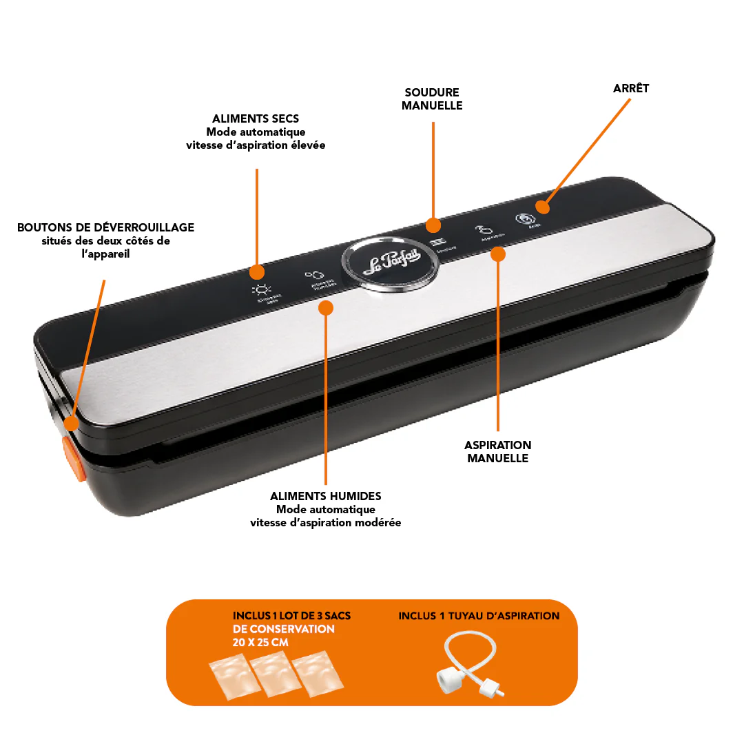 Compact 130 watt vacuum packaging machine Le Parfait® - Image 3