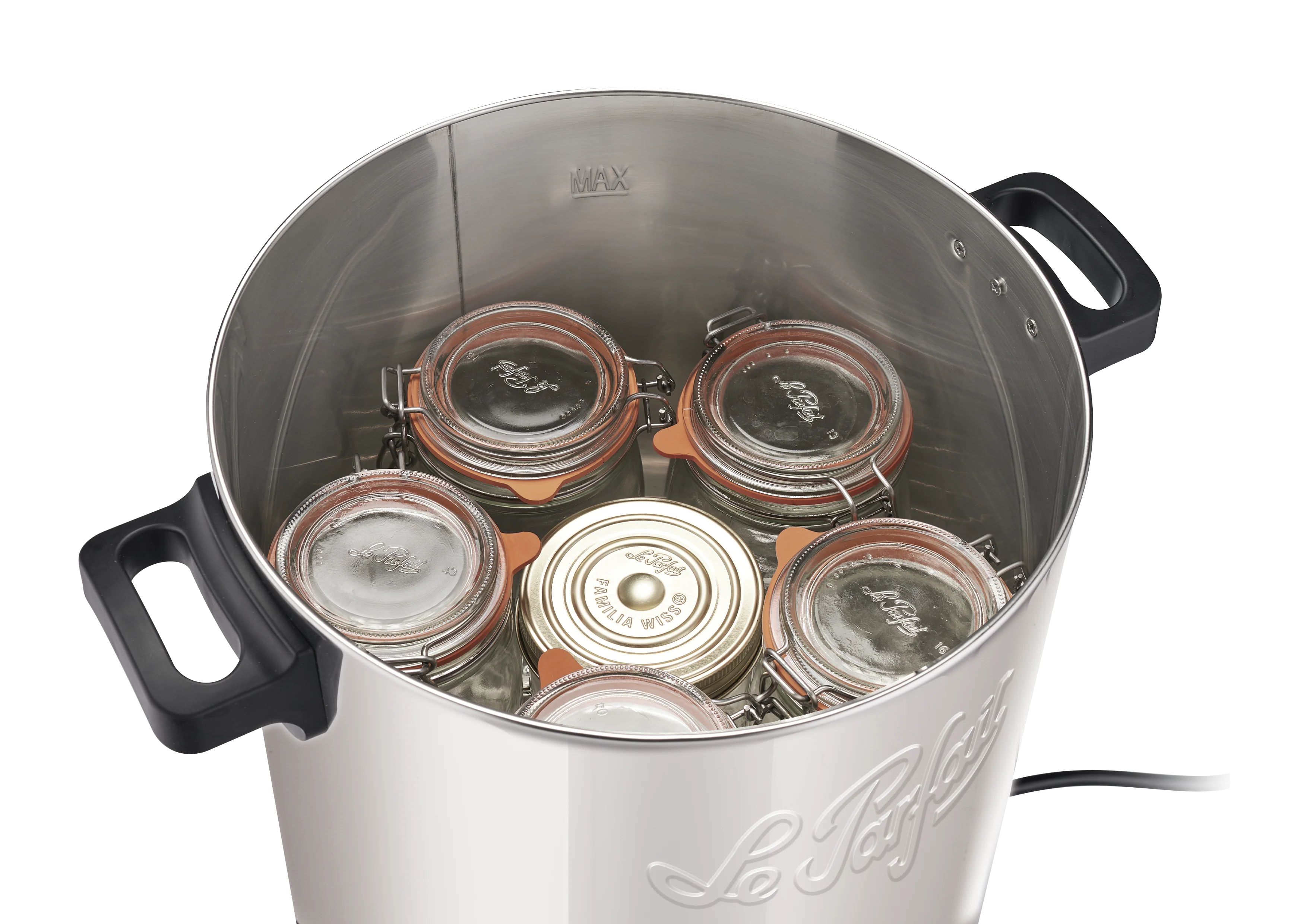 Electric and automatic stainless steel sterilizer 23l stainless steel cover - Le Parfait® - Image 2