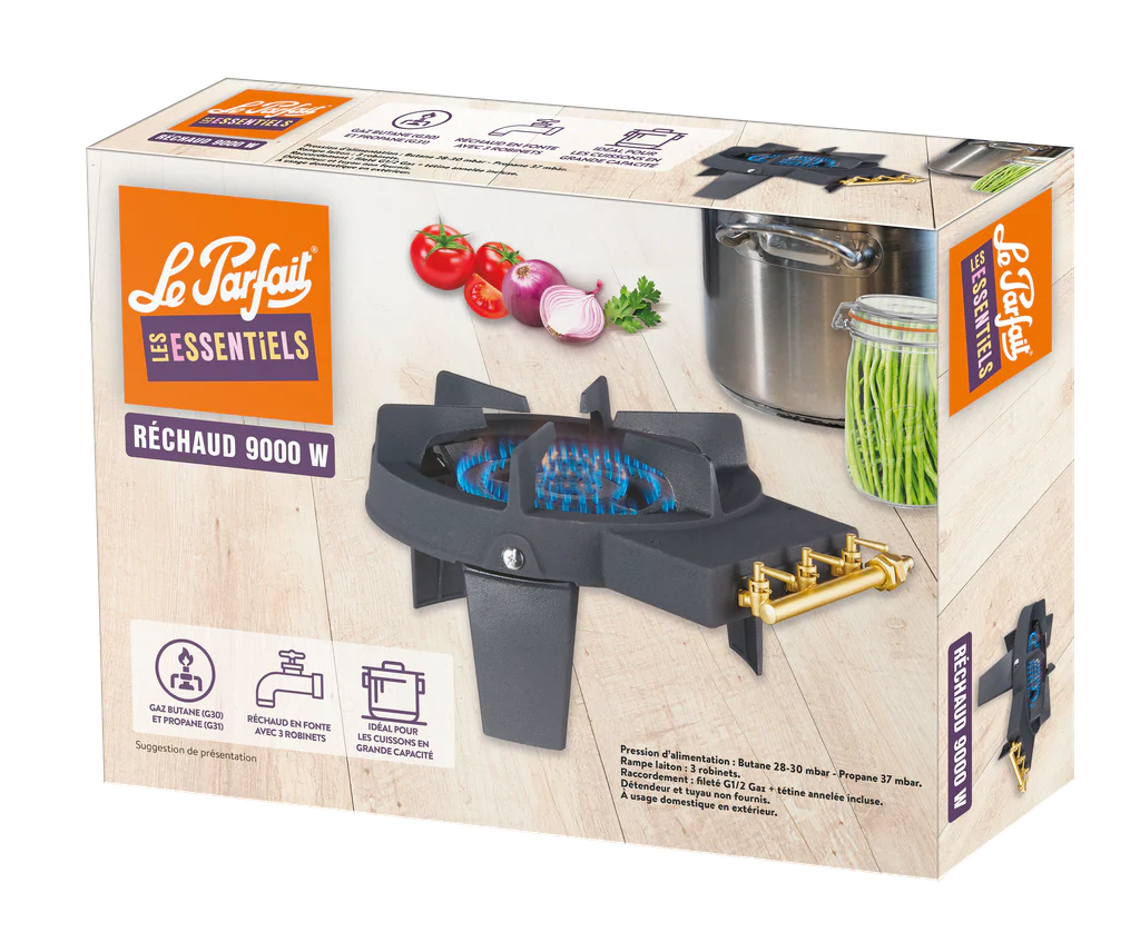 Le Parfait - 9000 W cast iron gas stove - three burners - Image 2